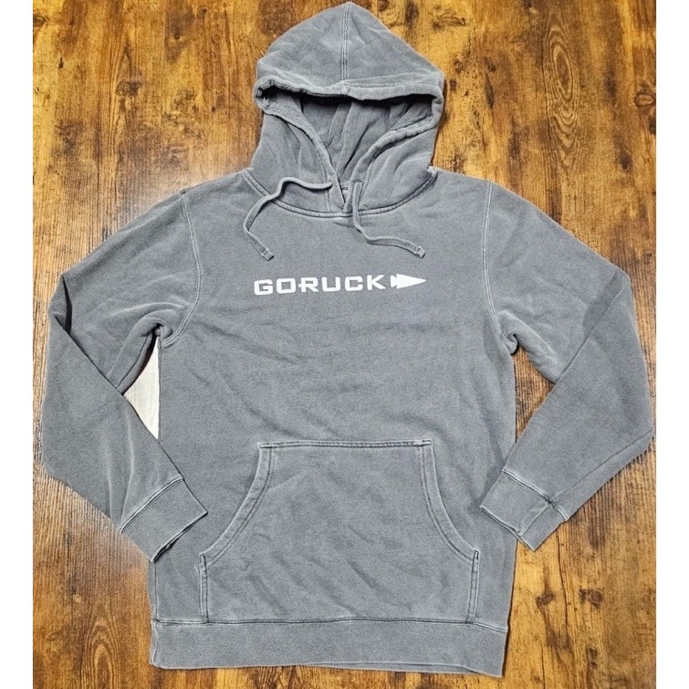 GORUCK Men's Pullover Hoodie Stonewash Grey Tri-Blend Size Small Designed In USA